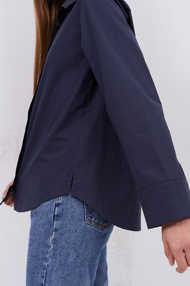 Сорочка бавовна сіро-синій (Р 143)